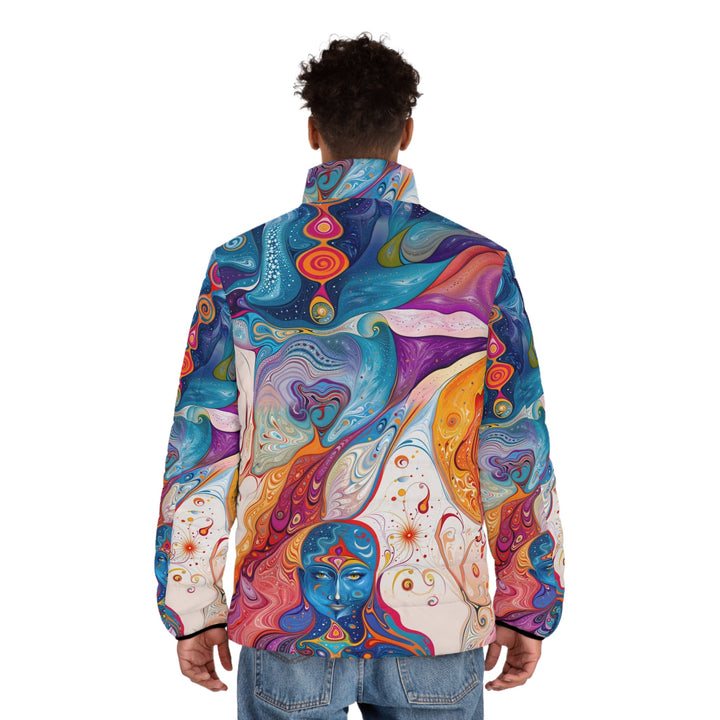 Psychedelic Spiritual Vortex - Puffer Jacket - All Over Prints - g(0D·IO) - S - Black zipper -