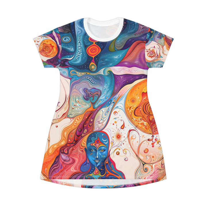 Psychedelic Spiritual Vortex - T-Shirt Dress - All Over Prints - g(0D·IO) - XS - -