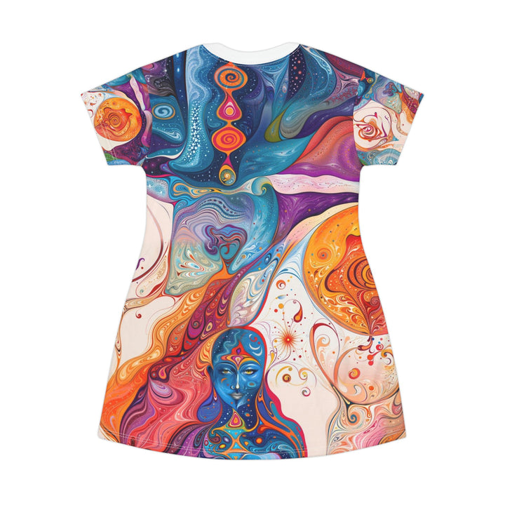 Psychedelic Spiritual Vortex - T-Shirt Dress - All Over Prints - g(0D·IO) - XS - -