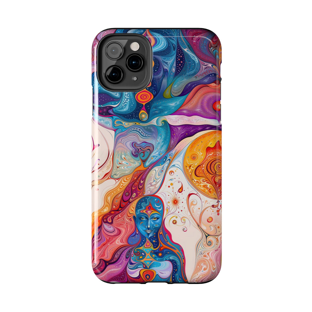 Psychedelic Spiritual Vortex - Tough Phone Case - Phone Case - g(0D·IO) - iPhone 13 Mini - -