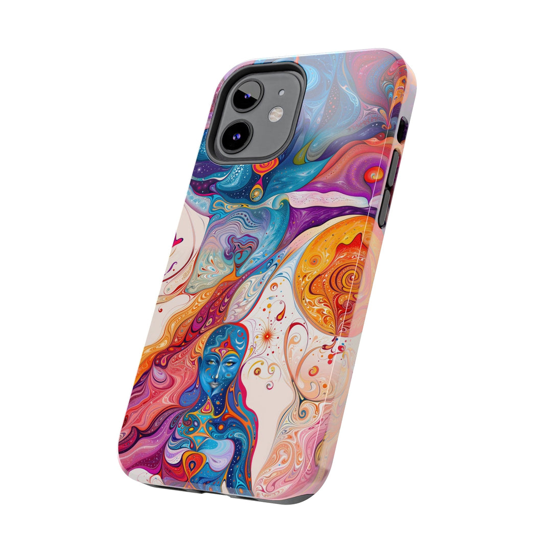 Psychedelic Spiritual Vortex - Tough Phone Case - Phone Case - g(0D·IO) - iPhone 13 Mini - -