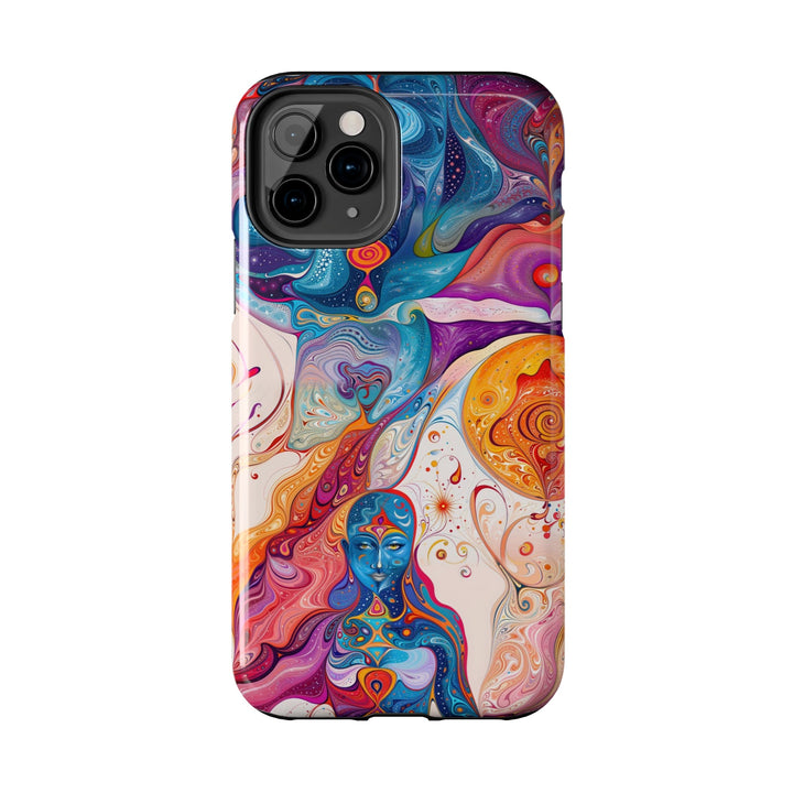 Psychedelic Spiritual Vortex - Tough Phone Case - Phone Case - g(0D·IO) - iPhone 13 Mini - -