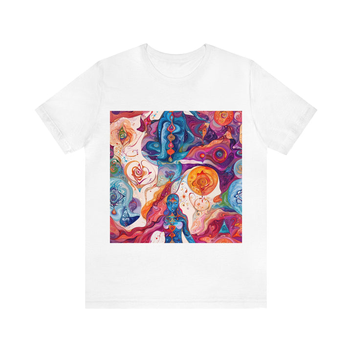 Psychedelic Spiritual Vortex - Unisex Jersey Short Sleeve Tee - T-Shirt - g(0D·IO) - White - S -