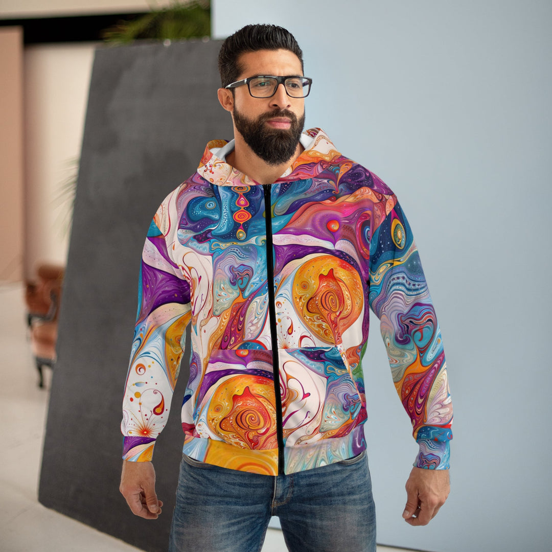 Psychedelic Spiritual Vortex - Unisex Zip Hoodie - All Over Prints - g(0D·IO) - XS - -