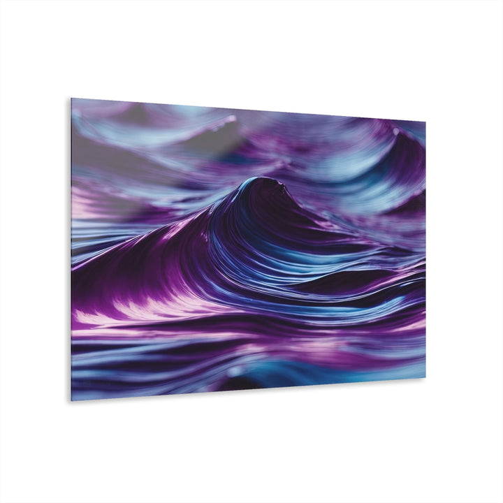 Purple Ocean Waves - Acrylic Prints (French Cleat Hanging) - Home Decor - g(0D·IO) - 36" x 24" (Horizontal) - 0.25'' -