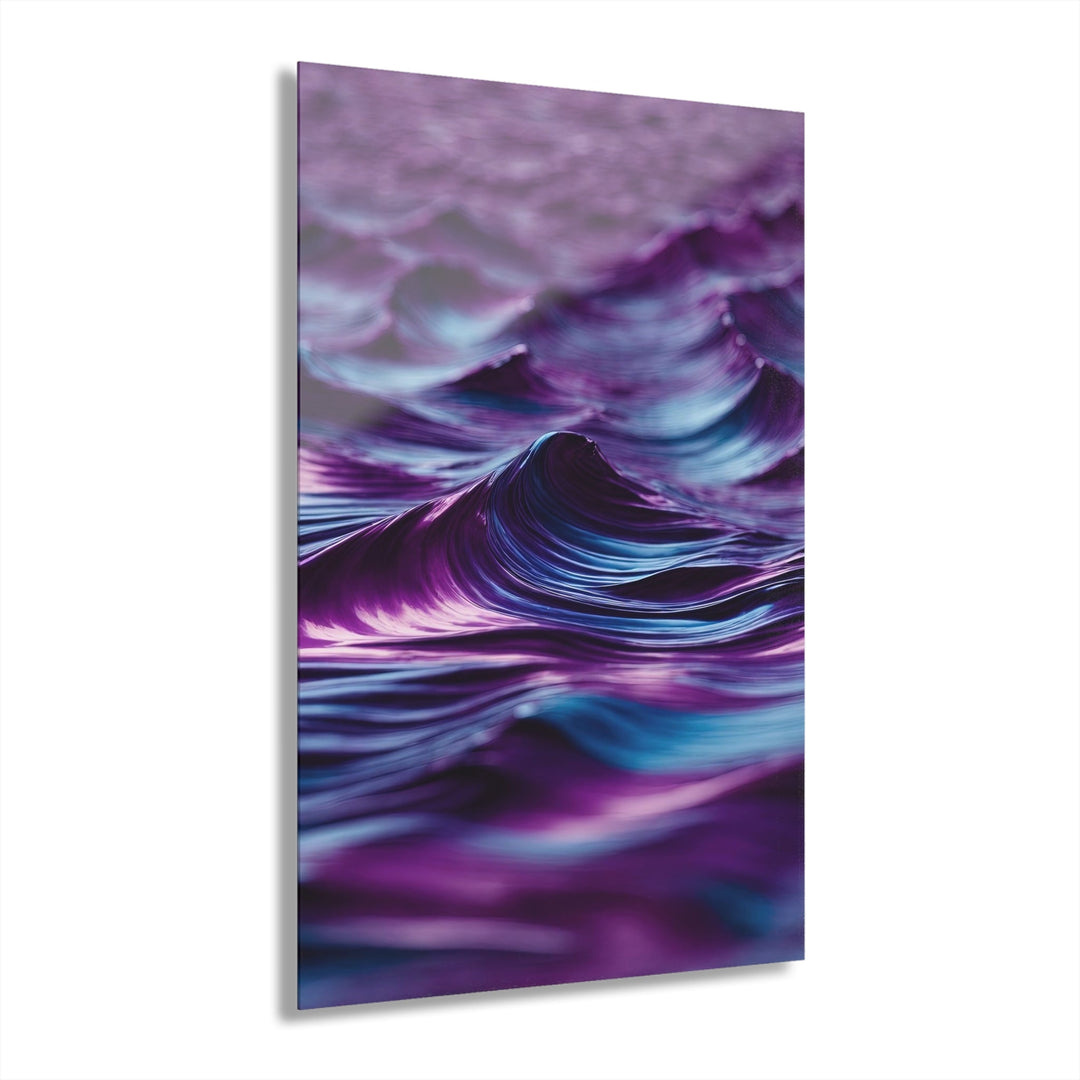 Purple Ocean Waves - Acrylic Prints (French Cleat Hanging) - Home Decor - g(0D·IO) - 24" x 36" (Vertical) - 0.25'' -
