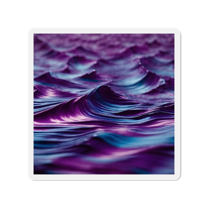 Purple Ocean Waves - Die-cut Magnet - Home Decor - g(0D·IO) - 2" x 2" - Die-Cut - 1 pc