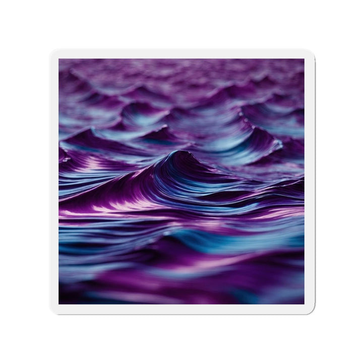 Purple Ocean Waves - Die-cut Magnet - Home Decor - g(0D·IO) - 3" x 3" - Die-Cut - 1 pc