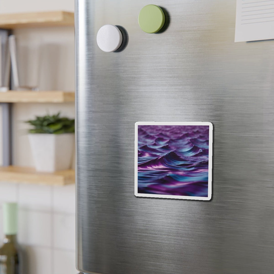 Purple Ocean Waves - Die-cut Magnet - Home Decor - g(0D·IO) - 6 × 6" - Die-Cut - 1 pc