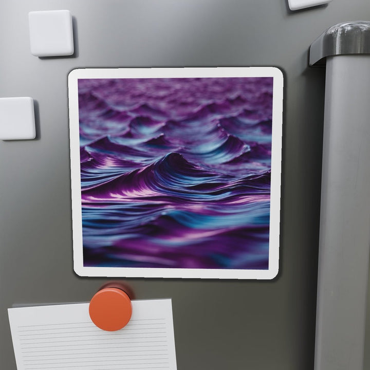 Purple Ocean Waves - Die-cut Magnet - Home Decor - g(0D·IO) - 6 × 6" - Die-Cut - 1 pc