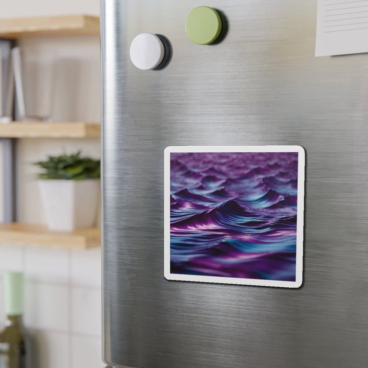 Purple Ocean Waves - Die-cut Magnet - Home Decor - g(0D·IO) - 6 × 6" - Die-Cut - 1 pc
