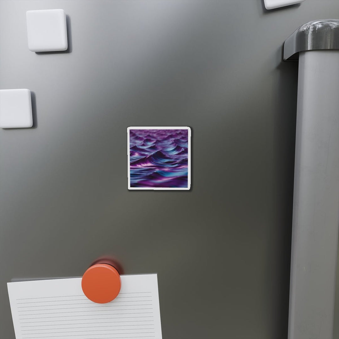 Purple Ocean Waves - Die-cut Magnet - Home Decor - g(0D·IO) - 6 × 6" - Die-Cut - 1 pc