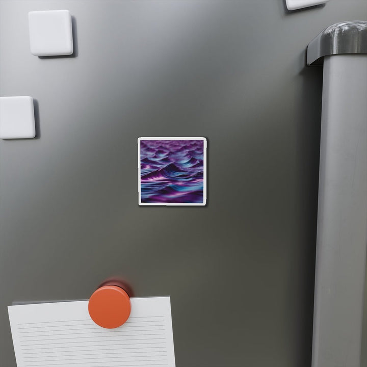 Purple Ocean Waves - Die-cut Magnet - Home Decor - g(0D·IO) - 6 × 6" - Die-Cut - 1 pc