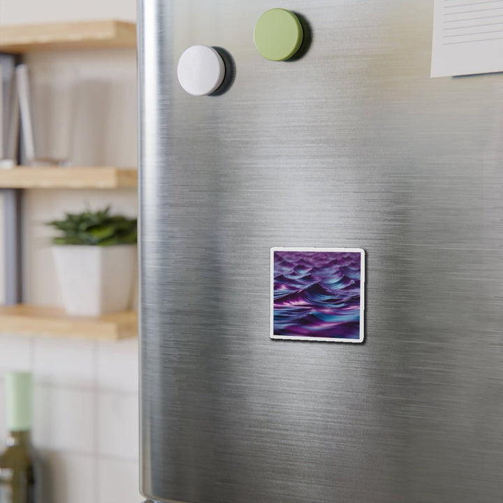 Purple Ocean Waves - Die-cut Magnet - Home Decor - g(0D·IO) - 6 × 6" - Die-Cut - 1 pc