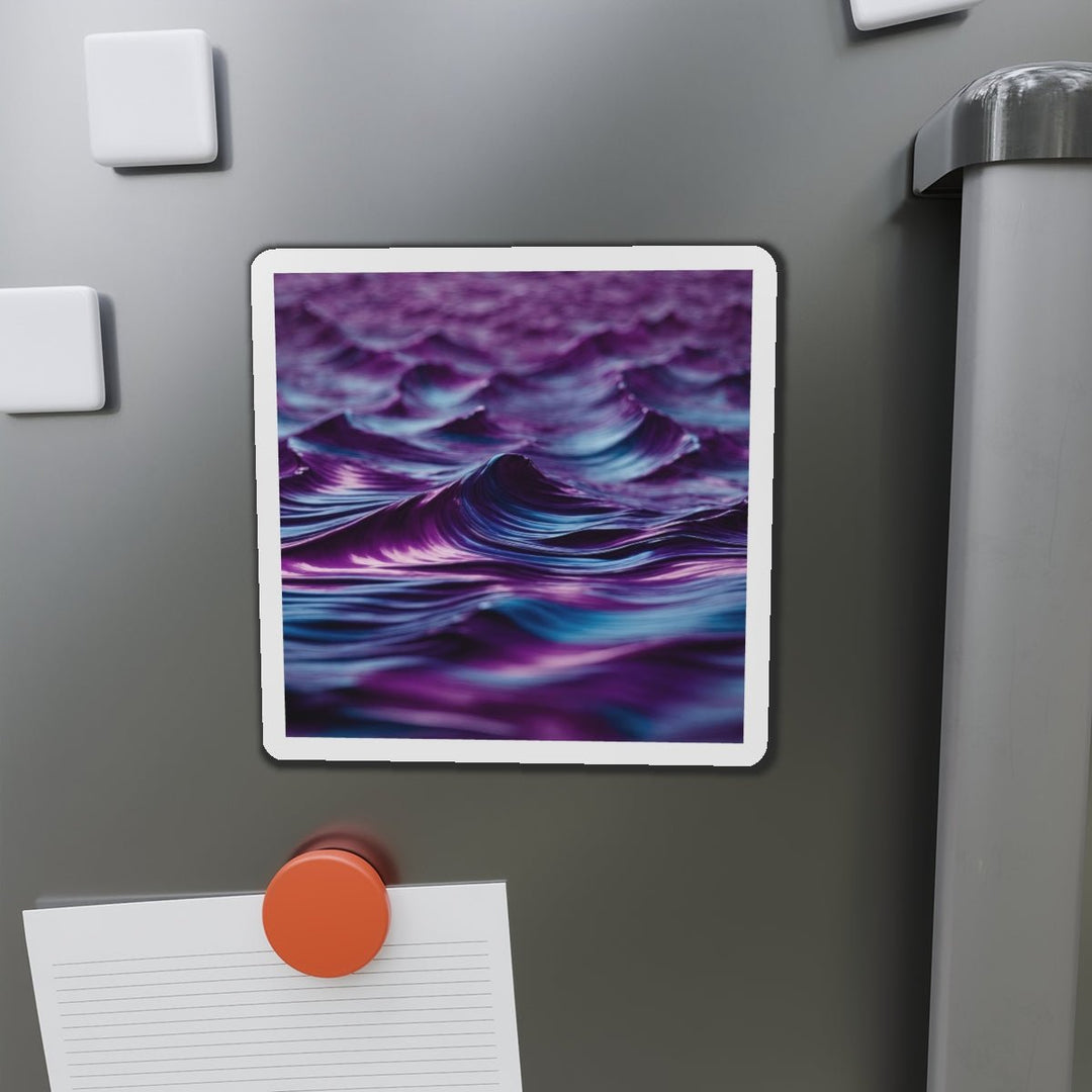 Purple Ocean Waves - Die-cut Magnet - Home Decor - g(0D·IO) - 6 × 6" - Die-Cut - 1 pc