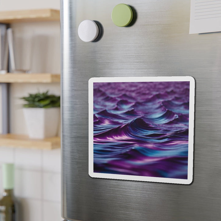 Purple Ocean Waves - Die-cut Magnet - Home Decor - g(0D·IO) - 6 × 6" - Die-Cut - 1 pc