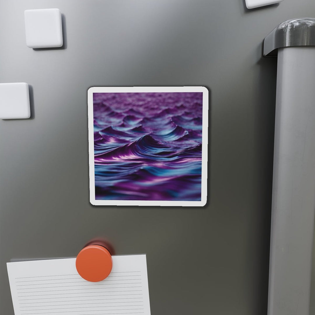 Purple Ocean Waves - Die-cut Magnet - Home Decor - g(0D·IO) - 6 × 6" - Die-Cut - 1 pc