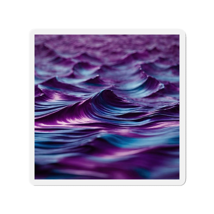 Purple Ocean Waves - Die-cut Magnet - Home Decor - g(0D·IO) - 5" x 5" - Die-Cut - 1 pc
