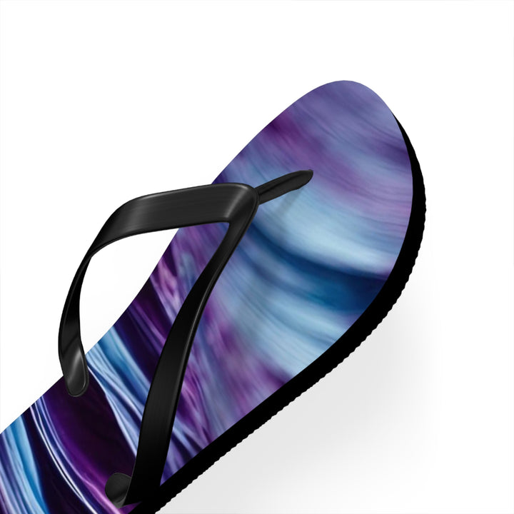 Purple Ocean Waves - Flip Flops - Shoes - g(0D·IO) - XL - Black sole -