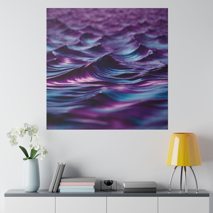 Purple Ocean Waves - Matte Canvas - Canvas - g(0D·IO) - 32" x 32" (Square) - 0.75'' -