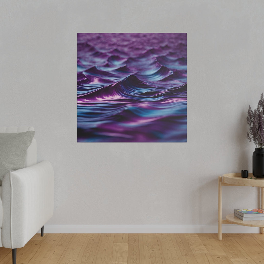 Purple Ocean Waves - Matte Canvas - Canvas - g(0D·IO) - 32" x 32" (Square) - 0.75'' -