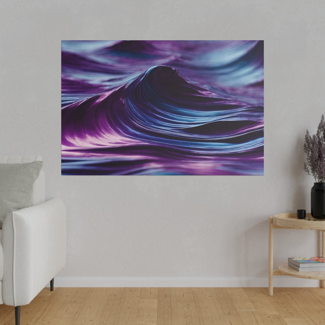 Purple Ocean Waves - Matte Canvas - Canvas - g(0D·IO) - 32" x 32" (Square) - 0.75'' -