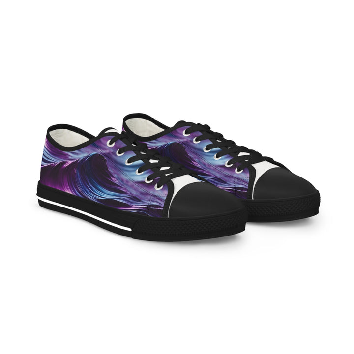 Purple Ocean Waves - Men's Lowtop Sneakers - Shoes - g(0D·IO) - US 5 - Black sole -