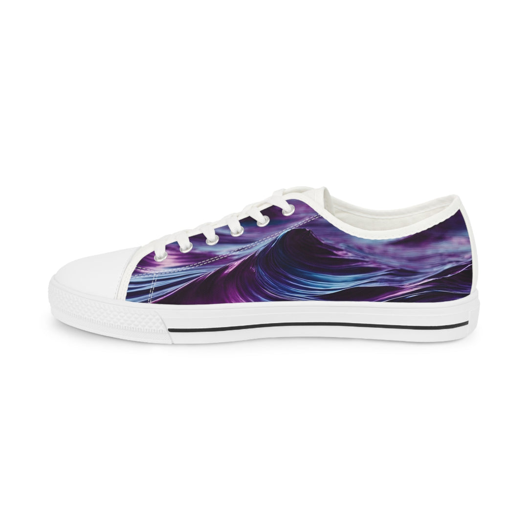 Purple Ocean Waves - Men's Lowtop Sneakers - Shoes - g(0D·IO) - US 5 - Black sole -