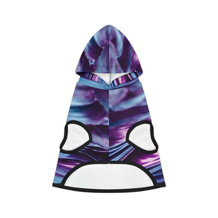 Purple Ocean Waves - Pet Hoodie - Pets - g(0D·IO) - XXS - Black Rib -