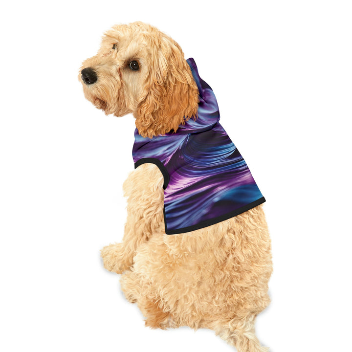 Purple Ocean Waves - Pet Hoodie - Pets - g(0D·IO) - XXS - Black Rib -