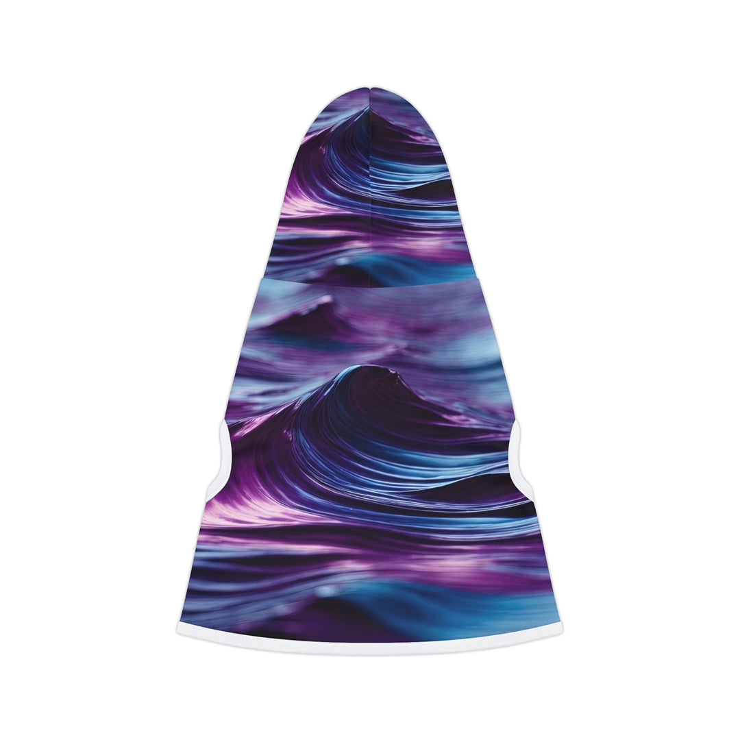 Purple Ocean Waves - Pet Hoodie - Pets - g(0D·IO) - XXS - Black Rib -