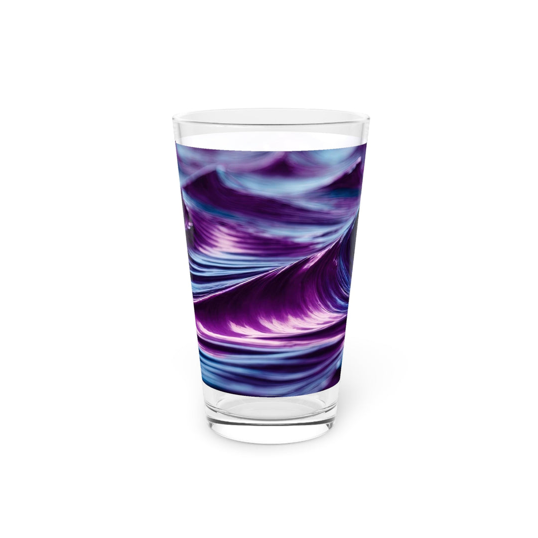 Purple Ocean Waves - Pint Glass - Mug - g(0D·IO) - 16oz - -