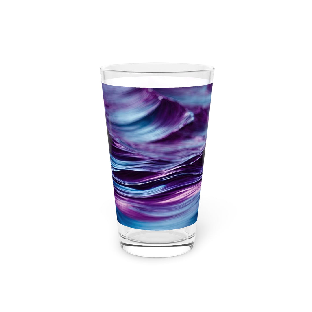 Purple Ocean Waves - Pint Glass - Mug - g(0D·IO) - 16oz - -