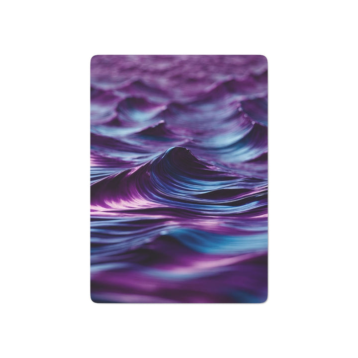 Purple Ocean Waves - Poker Cards - Paper products - g(0D·IO) - 2.47" x 3.47" - White - Semi Glossy