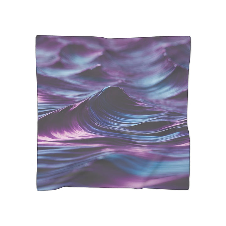 Purple Ocean Waves - Poly Scarf - Accessories - g(0D·IO) - Poly chiffon - 25" × 25" -