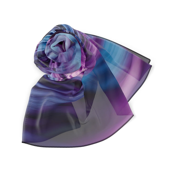 Purple Ocean Waves - Poly Scarf - Accessories - g(0D·IO) - Poly chiffon - 50" × 50" -