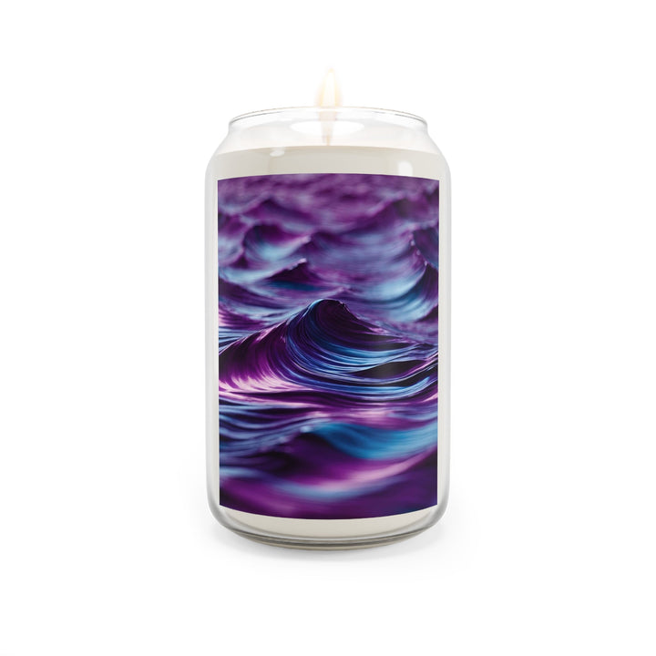 Purple Ocean Waves - Scented Candle - Home Decor - g(0D·IO) - Comfort Spice - 13.75oz -