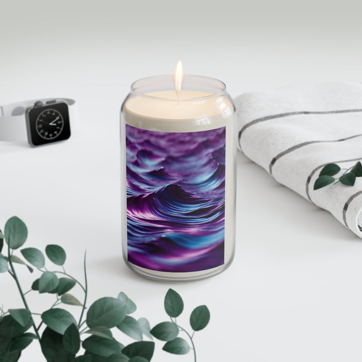 Purple Ocean Waves - Scented Candle - Home Decor - g(0D·IO) - Vanilla Bean - 13.75oz -