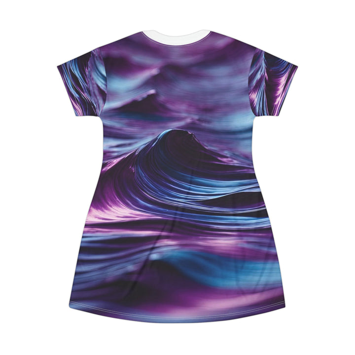 Purple Ocean Waves - T-Shirt Dress - All Over Prints - g(0D·IO) - XS - -