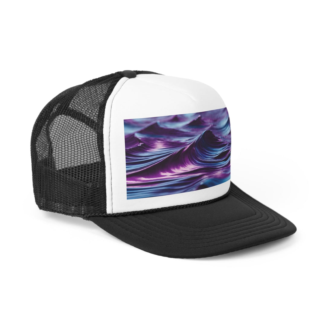 Purple Ocean Waves - Trucker Hat - Hats - g(0D·IO) - Pink - One size -