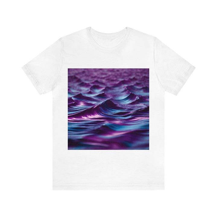 Purple Ocean Waves - Unisex Jersey Short Sleeve Tee - T-Shirt - g(0D·IO) - White - S -