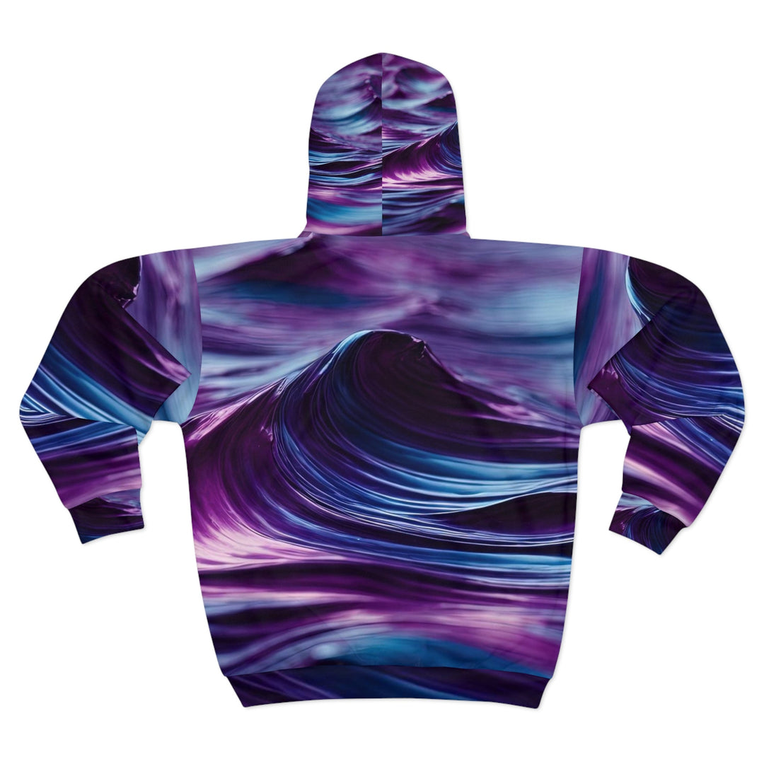 Purple Ocean Waves - Unisex Zip Hoodie - All Over Prints - g(0D·IO) - XS - -