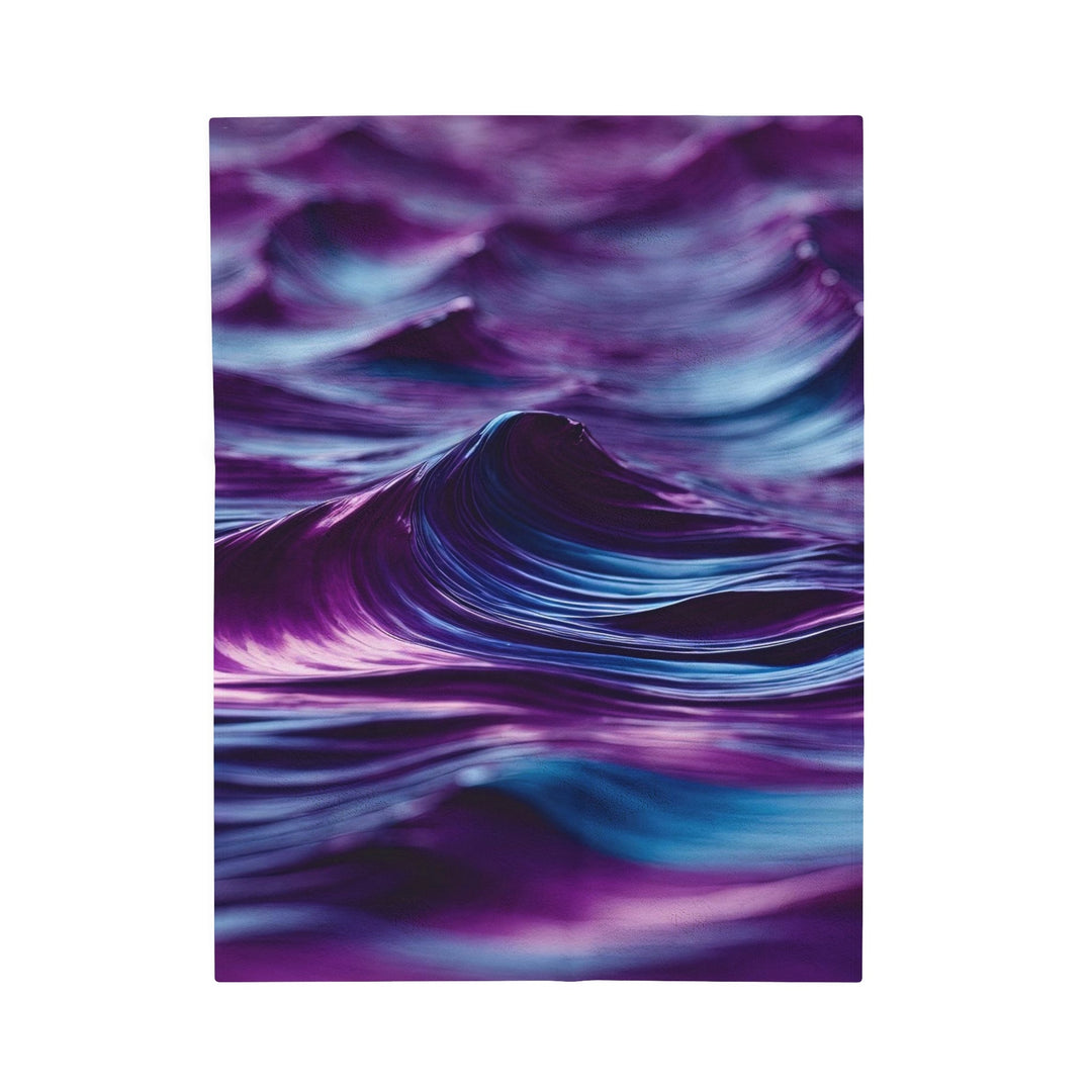 Purple Ocean Waves - Velveteen Plush Blanket - All Over Prints - g(0D·IO) - 30" × 40" - -