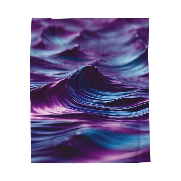 Purple Ocean Waves - Velveteen Plush Blanket - All Over Prints - g(0D·IO) - 50" × 60" - -