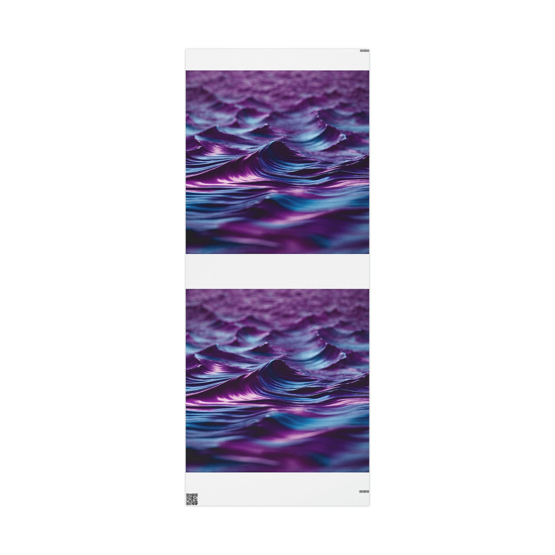 Purple Ocean Waves - Wrapping Paper - Home Decor - g(0D·IO) - 30'' x 72'' - Matte -