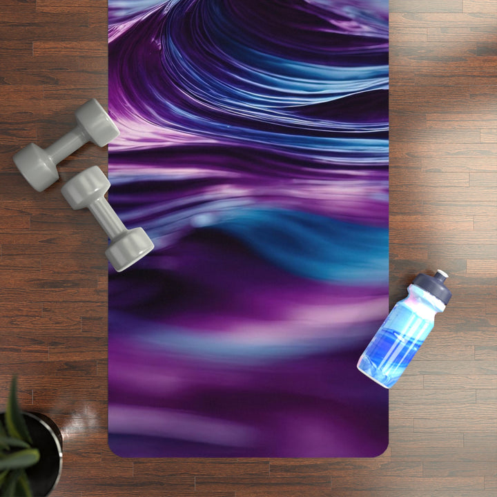 Purple Ocean Waves - Yoga Mat - Home Decor - g(0D·IO) - 24” x 68” - -