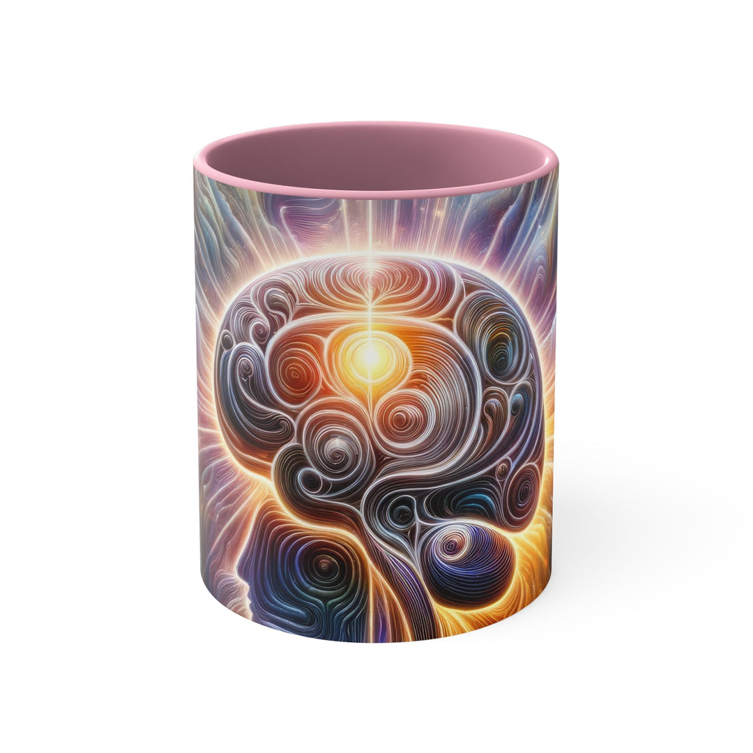 Radiant Consciousness Awakening - Accent Coffee Mug - Mug - g(0D·IO) - Pink - 11oz -