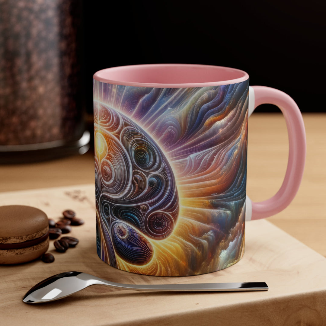 Radiant Consciousness Awakening - Accent Coffee Mug - Mug - g(0D·IO) - Pink - 11oz -