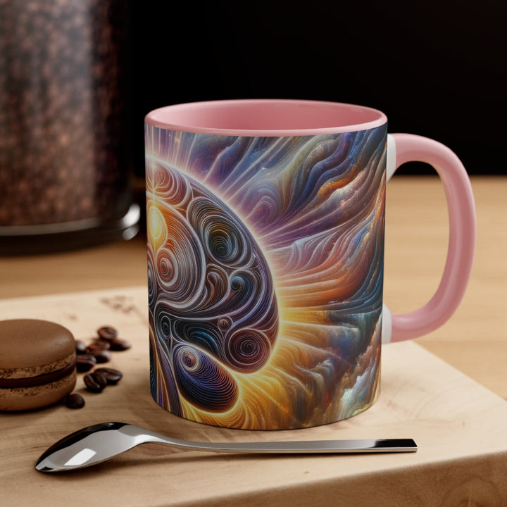 Radiant Consciousness Awakening - Accent Coffee Mug - Mug - g(0D·IO) - Pink - 11oz -