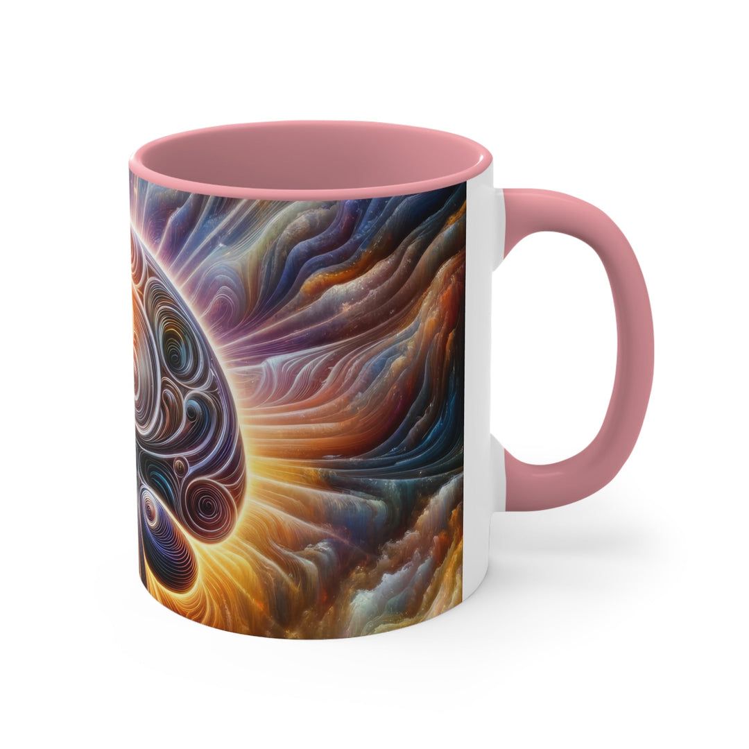 Radiant Consciousness Awakening - Accent Coffee Mug - Mug - g(0D·IO) - Pink - 11oz -